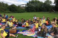 Girl Guides picnic in the park