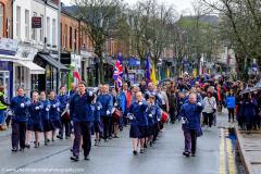 Hundreds of scouts brave the rain for St George's Day parade