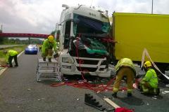 M6 closed northbound after five lorries crash
