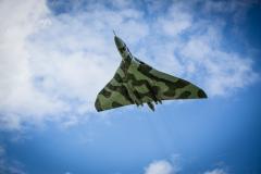 Vulcan bomber flies over the Edge on farewell tour