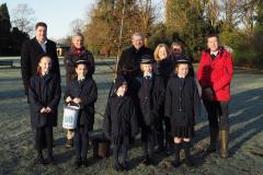 Alderley girls plant commemorative tree in village park