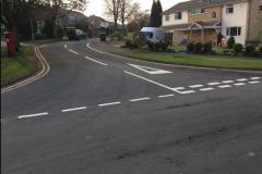 Road markings installed to improve safety at junctions