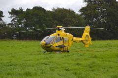 Builder airlifted to hospital after fall