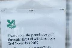 Reader's Letter: Closure of Hare Hill parkland
