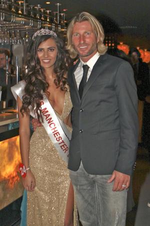 Miss Manchester 2011 Nicola McConnell & Robbie Savage full length
