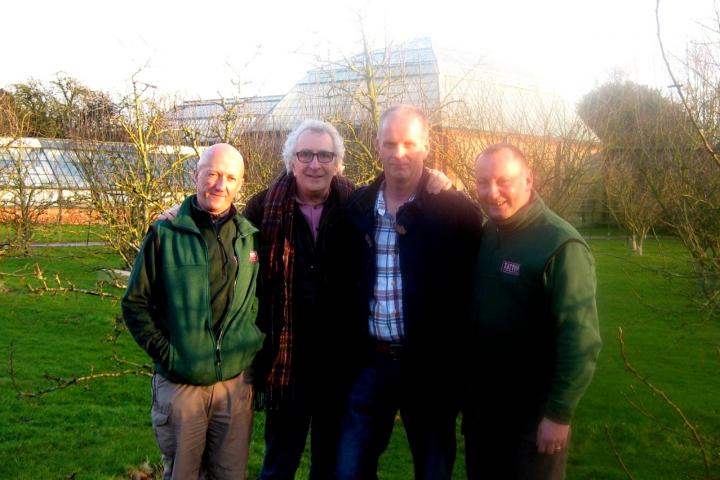 Adie, Robbie, Rob and Mark in Tatton's gardens