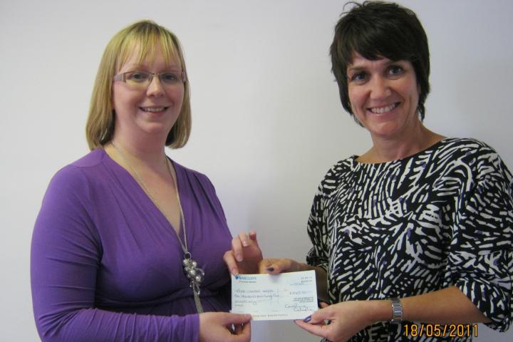 East Cheshire Hospice Cheque Presentation 2011
