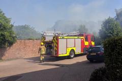 Fire gets out of control off Brook Lane