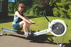 Teacher prepares to row a marathon