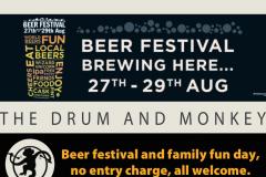 Beer festival brewing at the Drum & Monkey