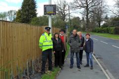 Speed indicator device installed in Alderley