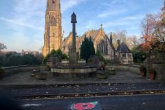 Poppies painted to commemorate Remembrance Sunday