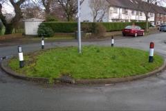 Posts installed to prevent further damage