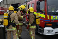 Grass fire on Heyes Lane