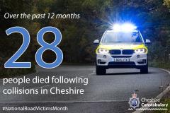 28 lives lost on Cheshire’s roads in past year