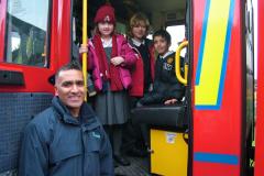 Pupils get a history lesson from firefighters