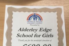 Junior girls raise £600 for children's hospice