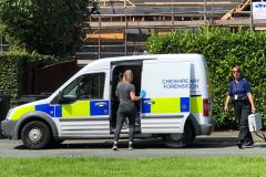 Forensic officers investigate burglary