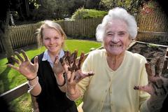 Care home residents get their hands dirty