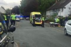 Motorcyclist sustains head injury after crashing into fence