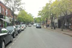 Parking bays out of use during drainage works