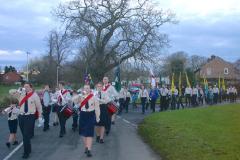 Scouts pay their respects to former president