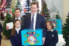 Chancellor hands out Tesco's school equipment