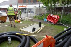 First charging stations for electric vehicles being installed