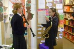 Alderley girls entertain nursery children