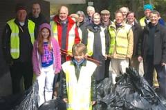 Volunteers help tidy up village