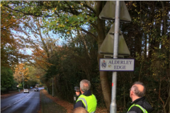 Volunteers clock speeding vehicles on Congleton Road