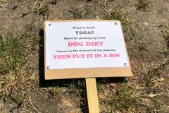 Signs urge dog owners to clean up at poo hotspot