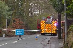 Macclesfield Road closed after bedroom fire