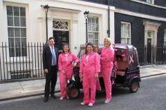 Fundraisers turn Downing Street pink
