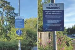 Police install new signage to help tackle illegal car meets