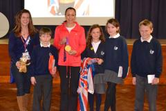 School children meet Olympic hero Jessica Ennis