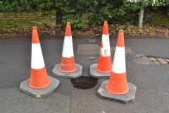 Mysterious hole appears on Davey Lane