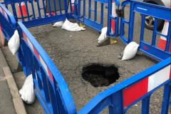Sinkhole appears on Wilmslow Road