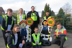 Local schoolchildren focus on road safety
