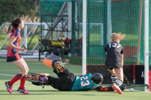 Nic Hall gets past Hallam's keeper