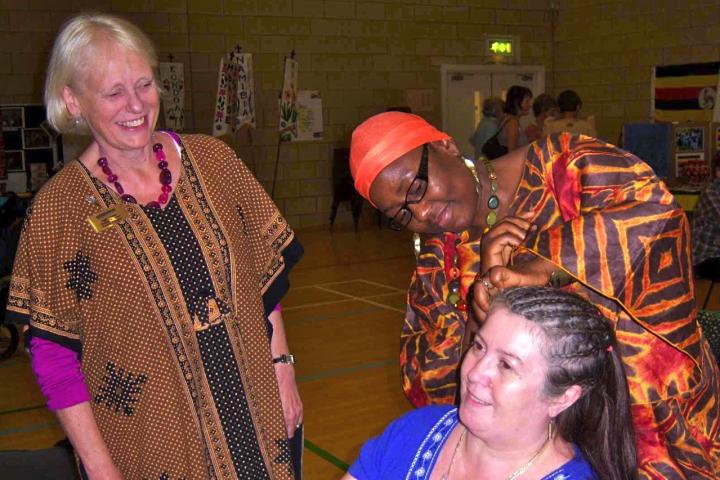 Africa Day hair braiding