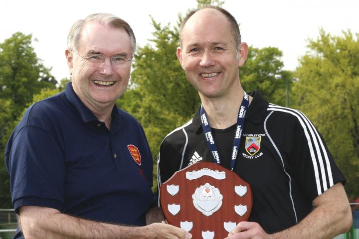 _D__1941 Alderley Edge captain, Phil Benton with Over 40s shield