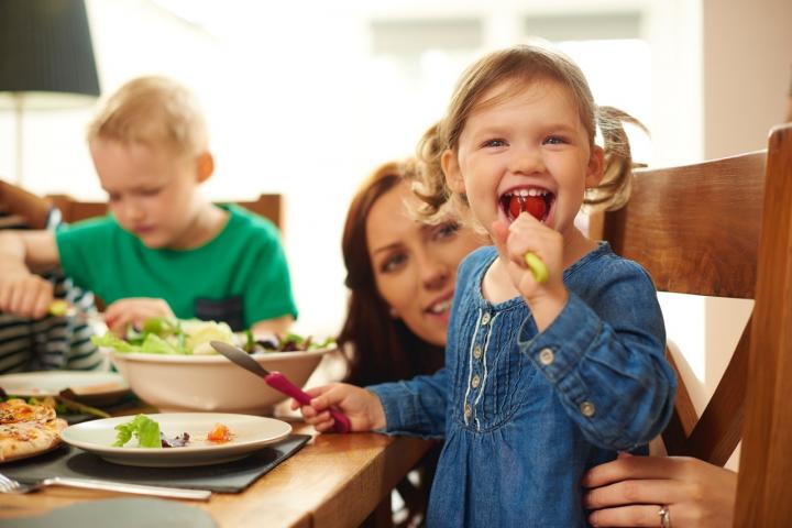 Child eating healthy meal