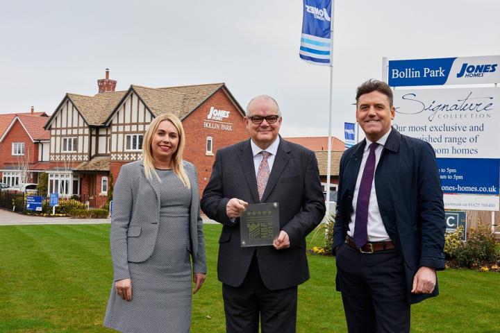 The Jones Homes team (l to r) Gemma Pownall, Sales and Marketing Director, Gary Hardy, Managing Director, and Lee Sale, Regional Director