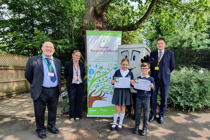 Junior Recycling Officers with their awards